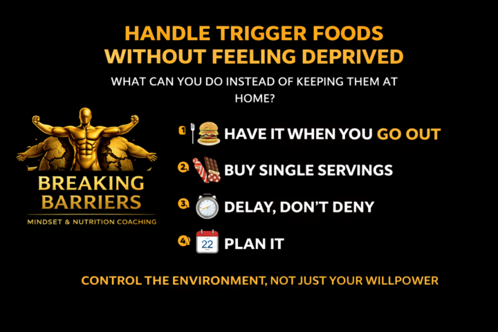 We say…  👉 “No foods are off limits. Everything in moderation.”