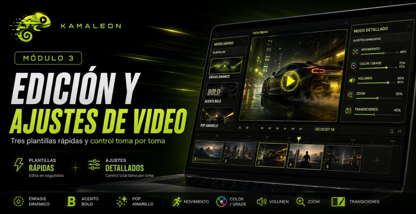 Edición y ajustes de video