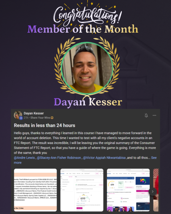 🔥 Member of the Month: Dayan Kesser 🔥