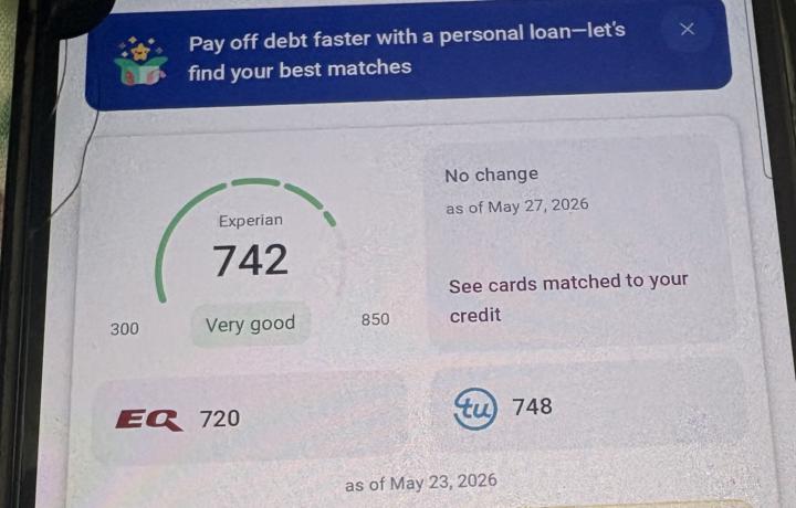 My credit score updates