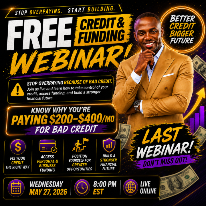 LAST CREDIT AND FUNDING MASTERCLASS WEBINAR!