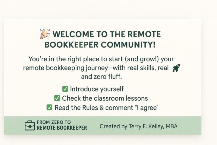 🎉 Welcome to the Remote Bookkeeper Community!
