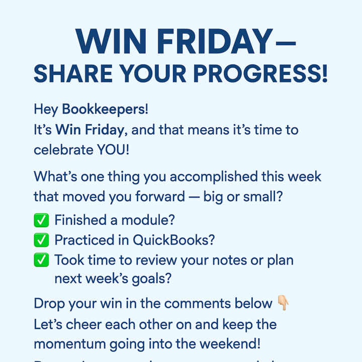 🎯 Win Friday – Share Your Progress!