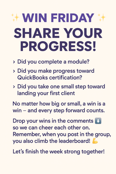 🎯 Win Friday – Share Your Progress! 🎯