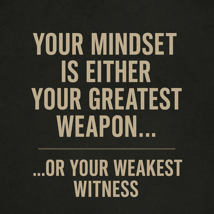 🧠⚡ “Your Mindset Is Either Your Greatest Weapon… or Your Weakest Witness.” 🔍💼