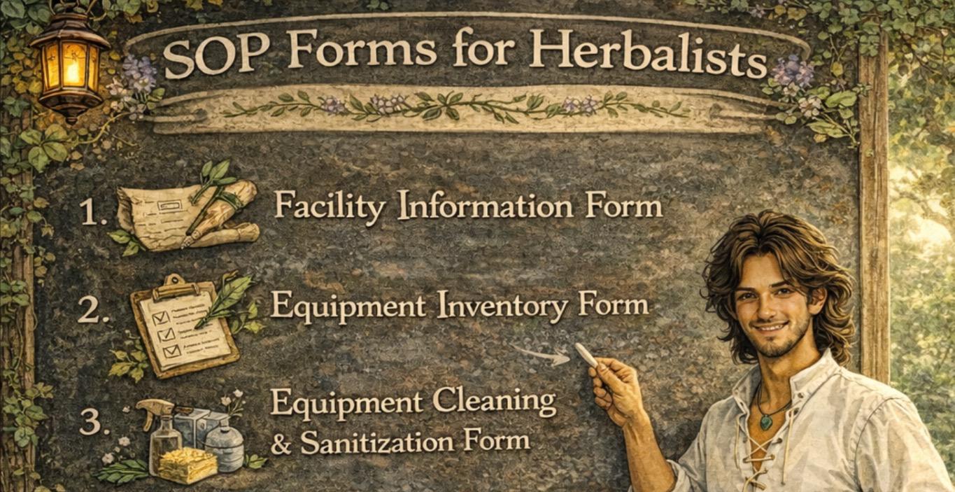Misc. GMP/SOP Forms for any Herbal Business