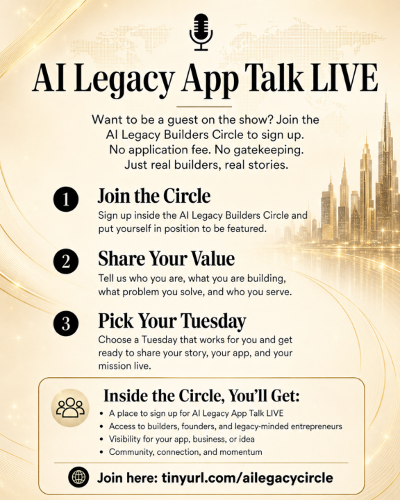 🖐️ Guest Sign Up Here: AI Legacy App Talk LIVE