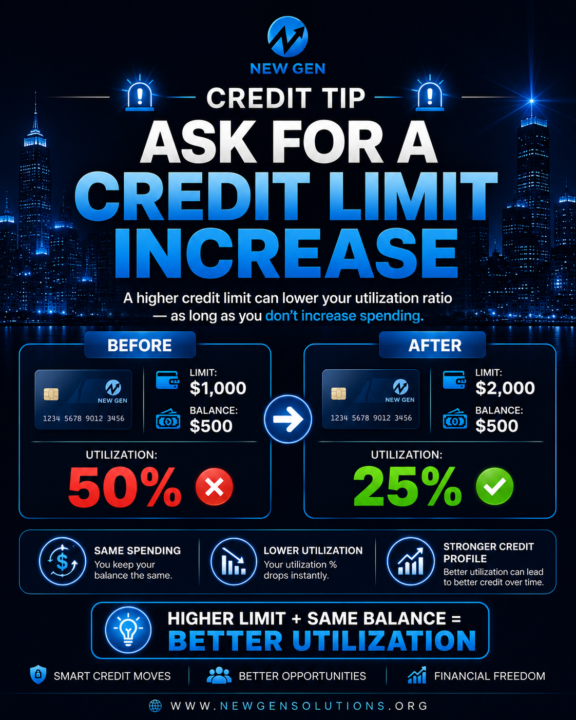 📈 CREDIT TIP: Ask for a Credit Limit Increase