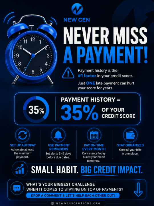 ⏰ CREDIT TIP: Never Miss a Payment
