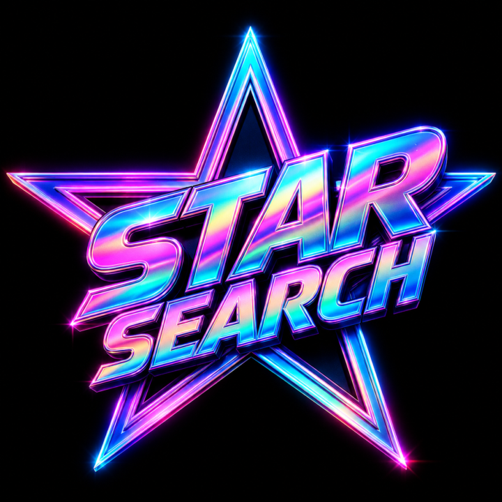 80s Retro 3D Style Text & Star
