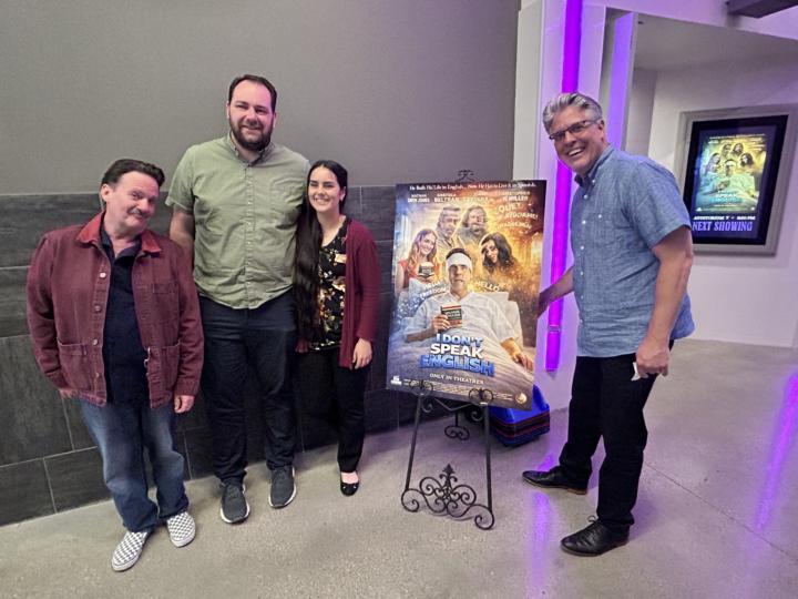 Guys! Thanks to Max and Mikaela and their significant others for coming to the movie tonight!