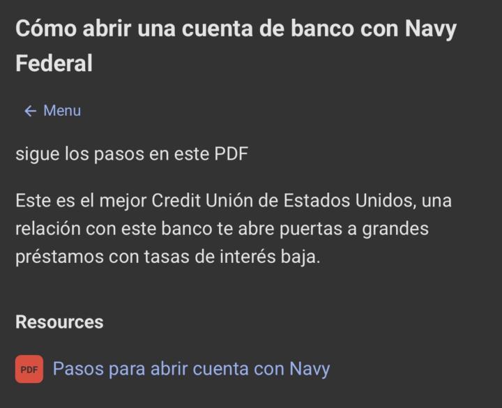 Como abrir cuenta de banco con Navy Federal