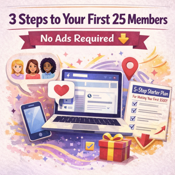 🔥 3 Steps to Your First 25 Members 🔥 No Ads Required 👇