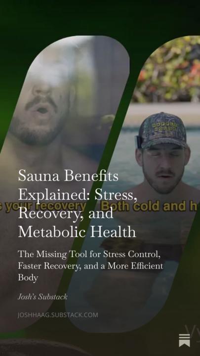 Sauna Benefits Explained: Stress, Recovery, and Metabolic Health