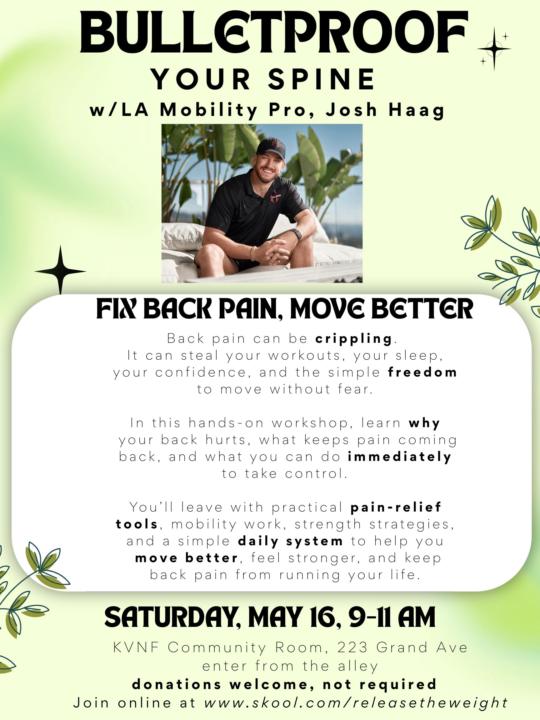 Bullet Proof Your Spine Masterclass LIVE Streamed in Thrive!