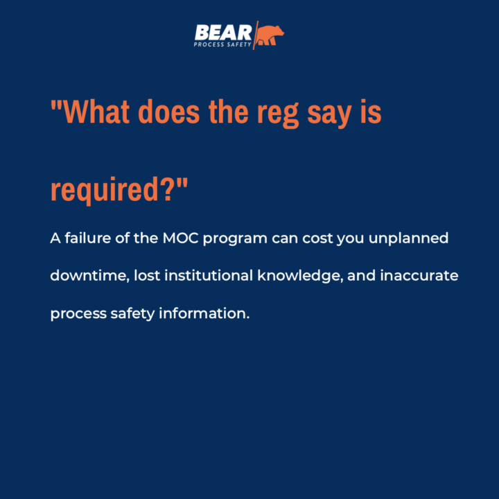 "What does the reg say is required?"
