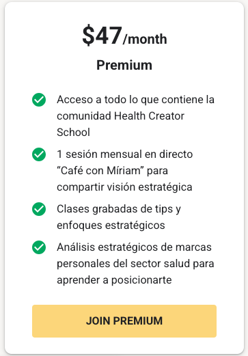 PASO PREMIUM: 💎 Health Creator School premium