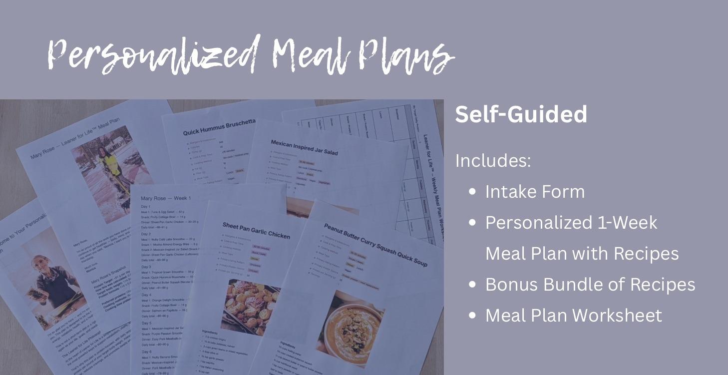 Personalized Leaner for Life Meal Plan-Self-Guided