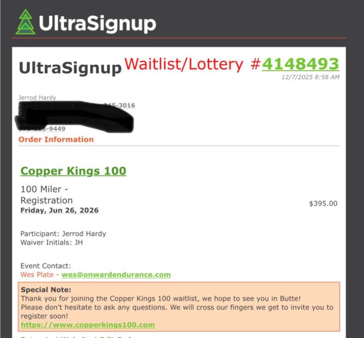 First 100 mile Ultra scheduled