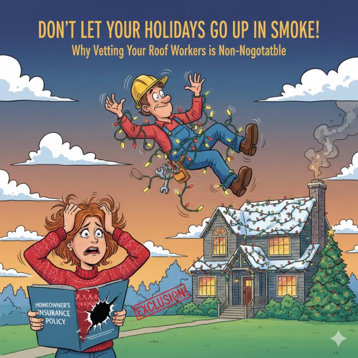Don't let your holidays go up and smoke, why vetting your roof workers is non-negotiable