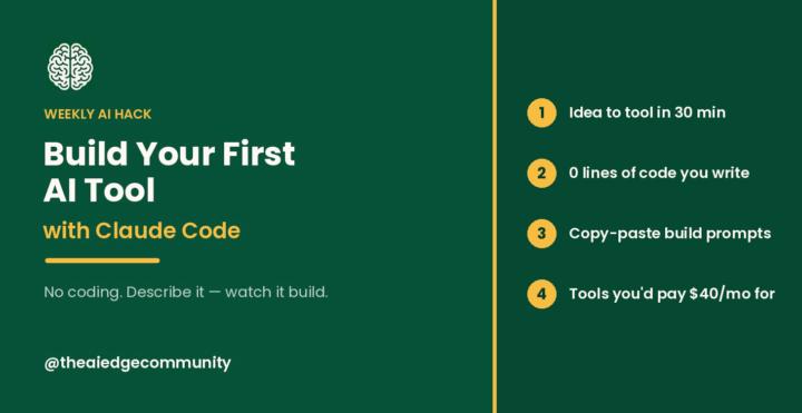 Build Your First AI Tool with Claude Code (no coding)