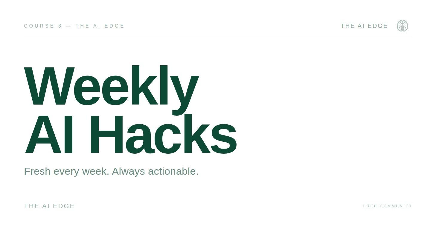 Weekly AI Hacks