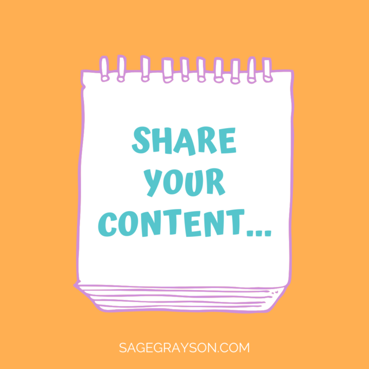 Share Your Content ✏️