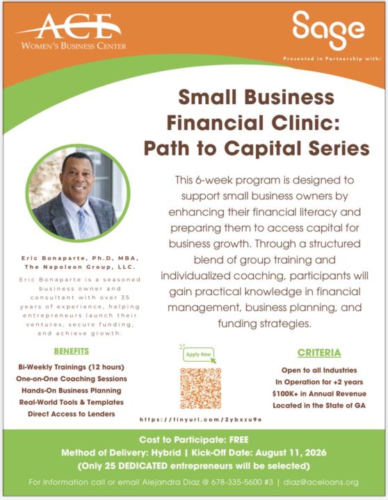 Now Accepting Applications for the Financial Small Business Clinic