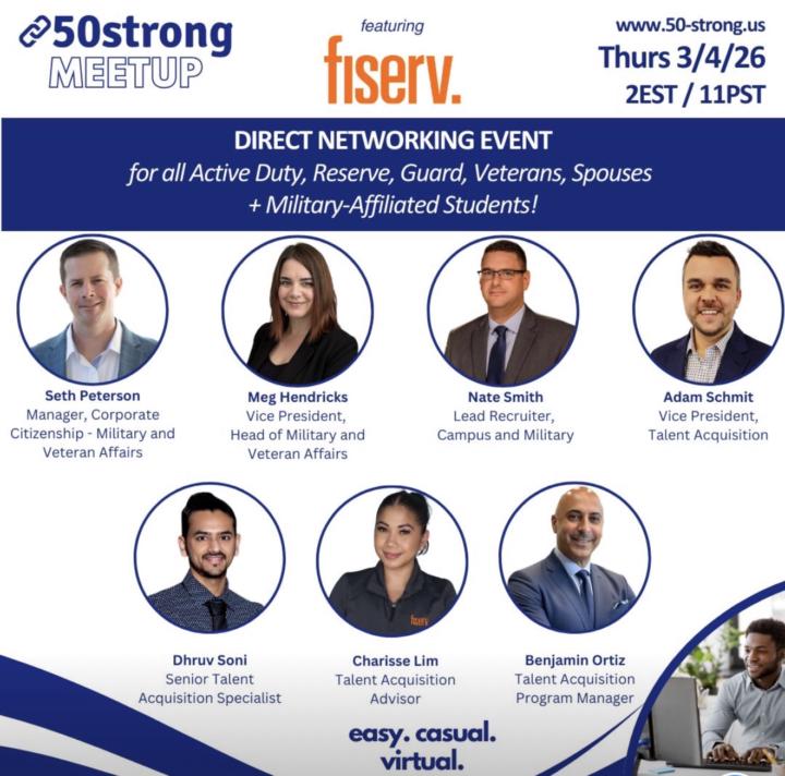 An upcoming Virtual Fiserv Event