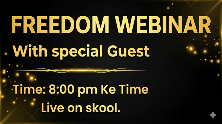 🛑Freedom Webinar W/  Special Guest.