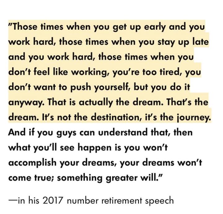Most people think the dream is the outcome….
