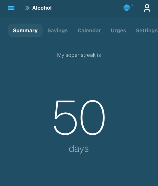 50 Days Sober ❤️‍🔥🥳