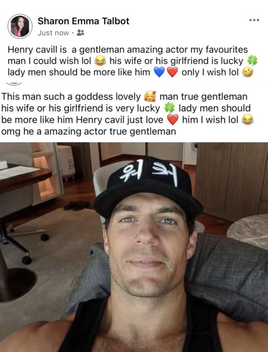 For us ladies I only we could wish lol 😂Henry cavill such amazing actor and such gentleman only I wish lol 😂 xx 