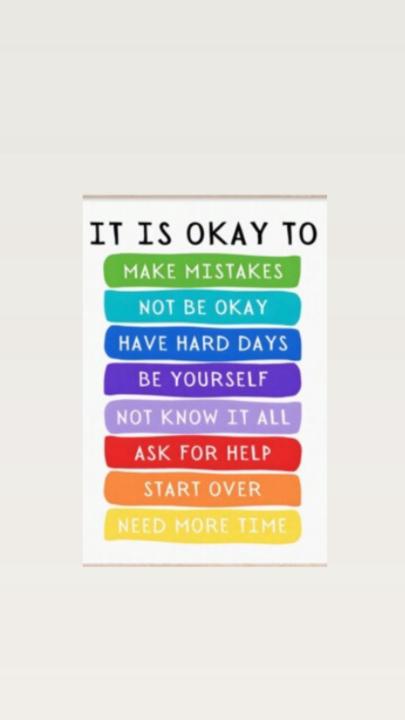 It’s ok to…….