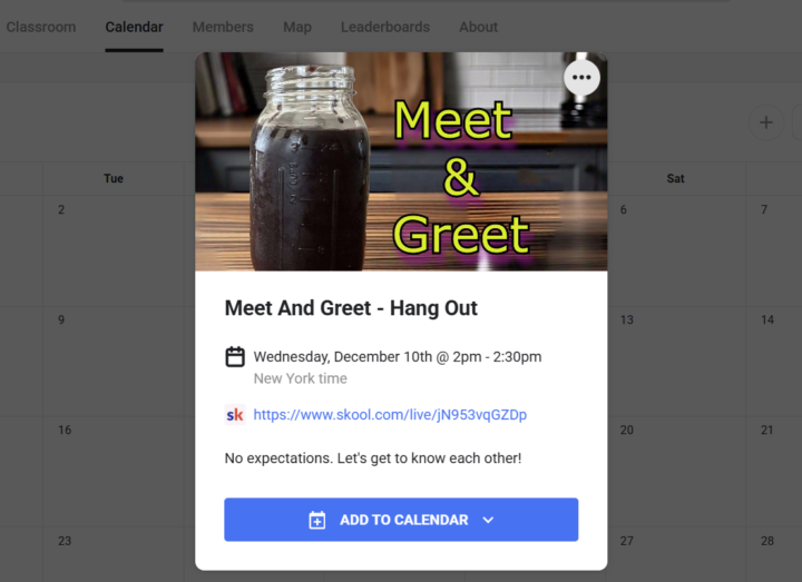 Meet and Greet Tomorrow!