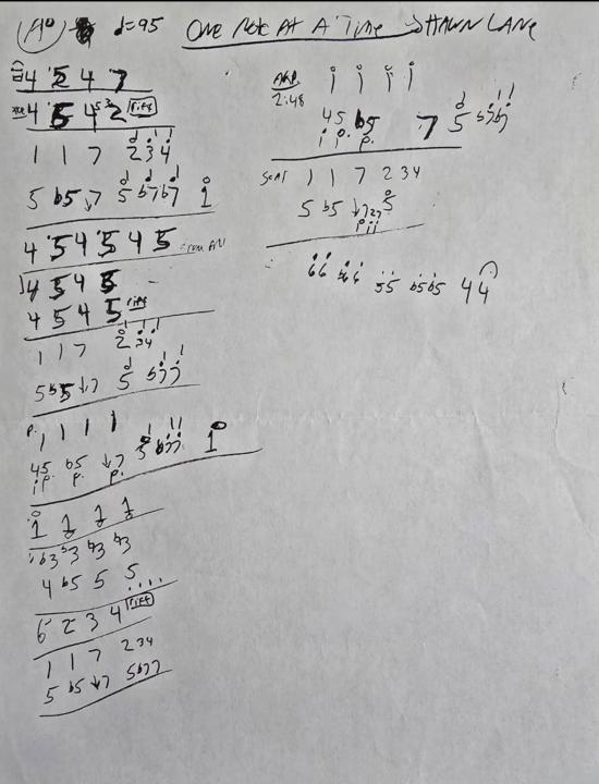 One note at a time notation