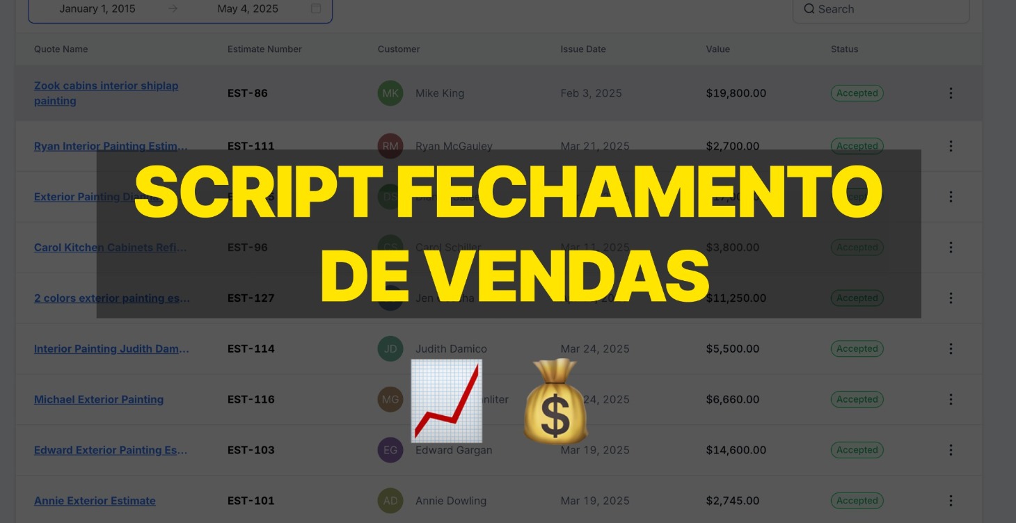 Script de Fechamento de Venda