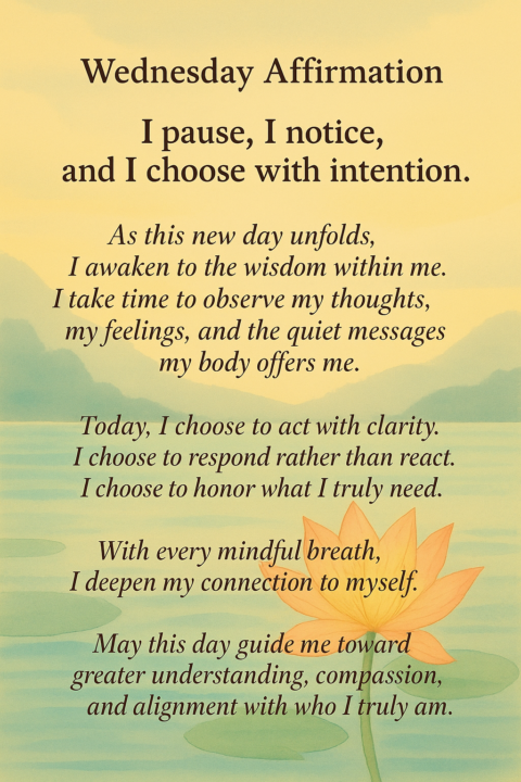 Wednesday affirmation 