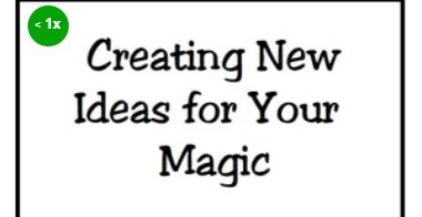 Creating New Ideas - Workbook and Video
