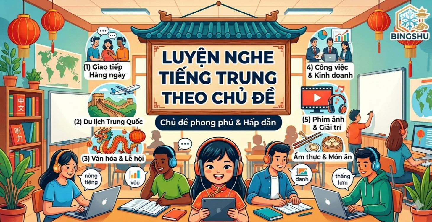 Luyện nghe tiếng Trung theo chủ đề
