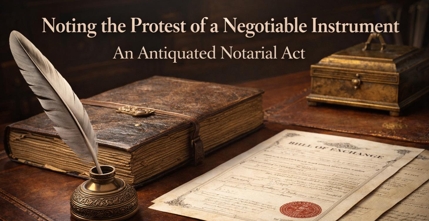15) Noting a Protest of a Negotiable Instrument