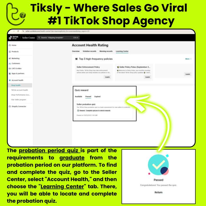 Tiktok Shop Probation Quiz Tiktok Shop