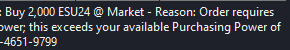 Live Traders: If you are getting market rejected orders