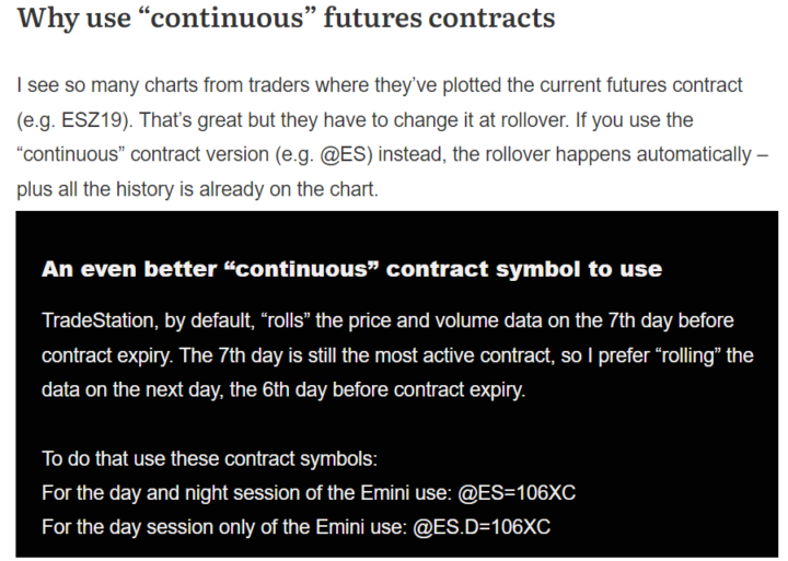 @ES=106XC Continuous Contracts