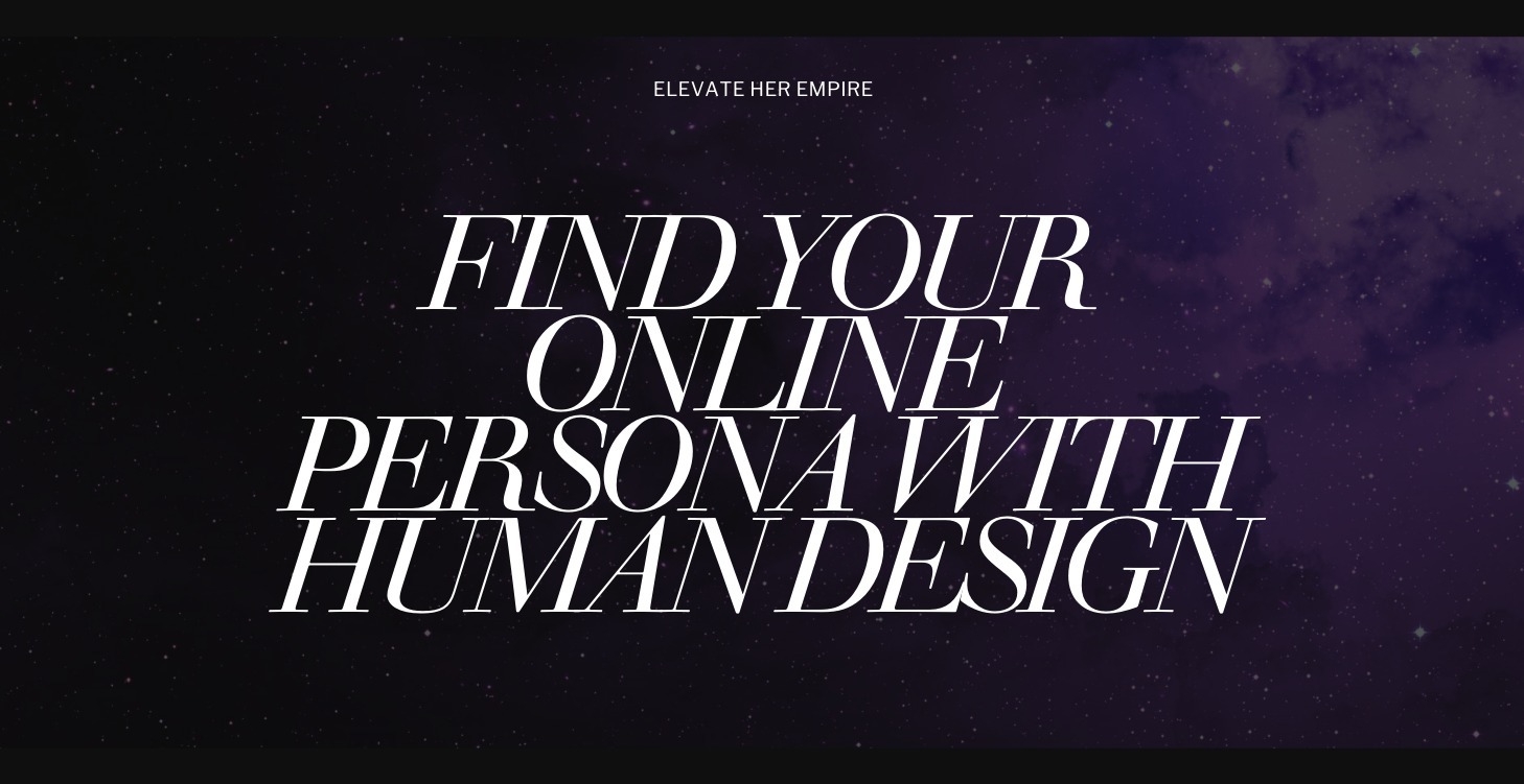 🔎 Find Your Online Persona With Human Design