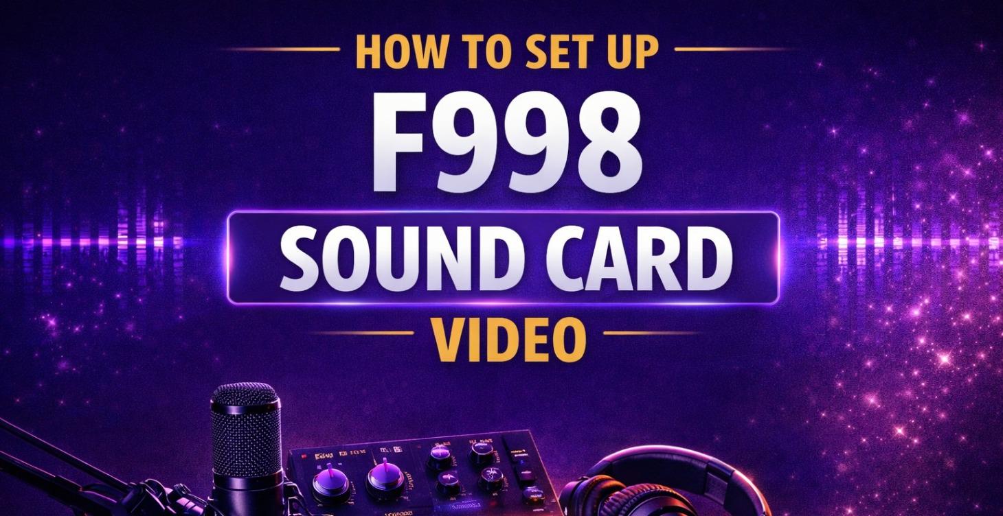 How to Set Up F998 Sound Card - Video