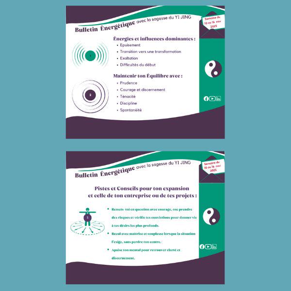 ✨ BULLETIN ÉNERGÉTIQUE YI JING📅 Semaine du 10 au 16 novembre 2025