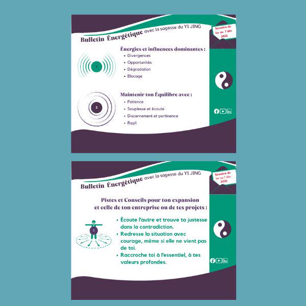 Bulletin énergétique Yi Jing - 📅 Semaine du 01 au 07 décembre 2025 
