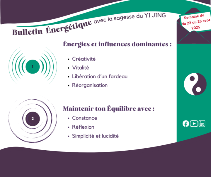 BULLETIN ÉNERGÉTIQUE YI JING - Semaine du 22 au 28 septembre 2025