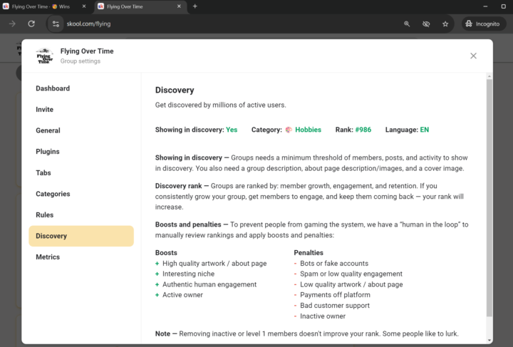 Top 1000 Discovery Rank